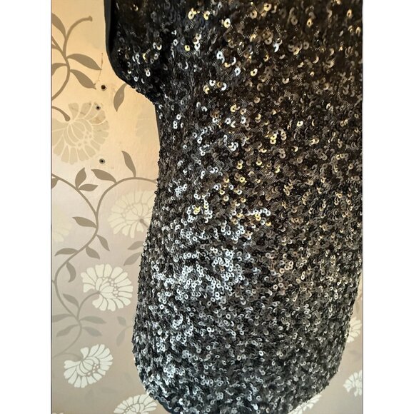 Mint Velvet Size 12 Ombre Sequin Top Silver Grey Sparkle Party Evening Pristine - Picture 2 of 8